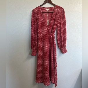 Max studio small red wrap dress